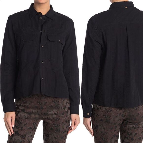 Billy Reid blocked cotton long sleeve over-shirt size S, NWT - Picture 1 of 6